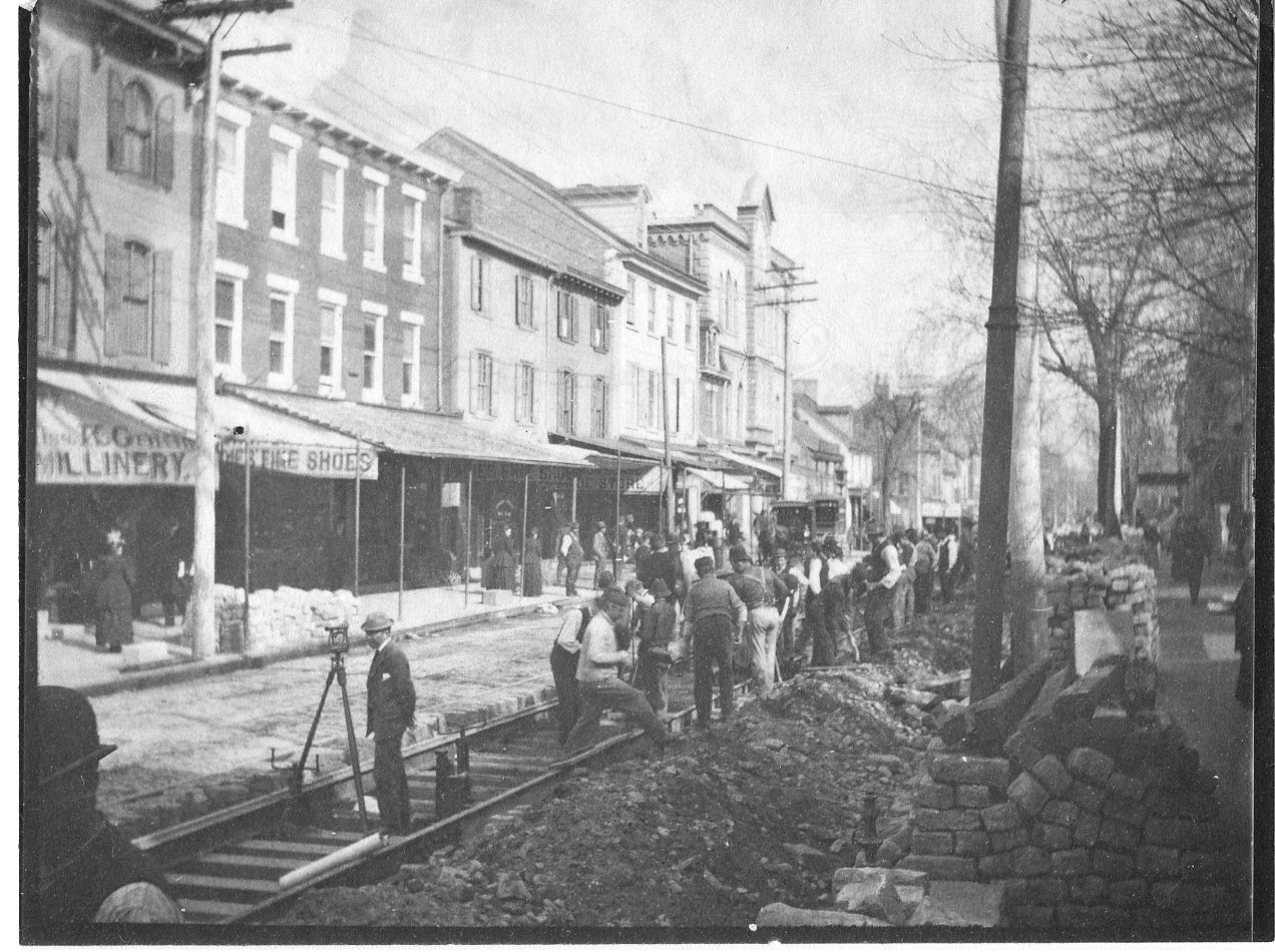 Marriott C. Morris. Replacement of Germantown Avenue Trolley Tracks, 1894. Collection of the Germantown Historical Society.