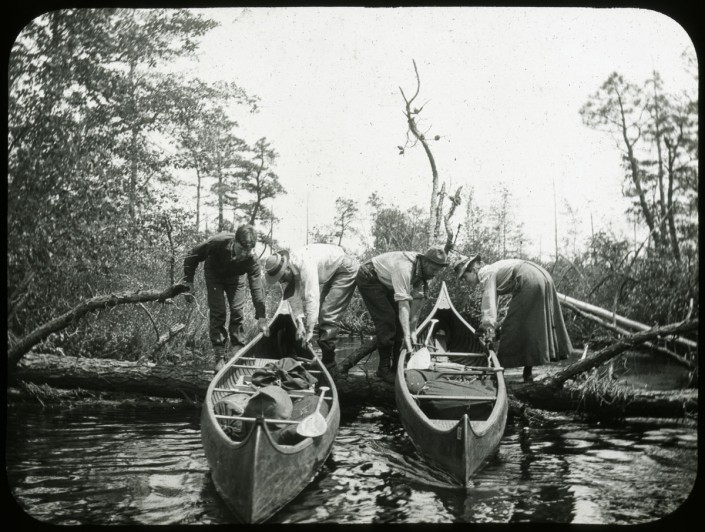Canoeing on the Mullica River. May 18, 1906. From the Library Company’s Marriott C. Morris Photograph Collection.