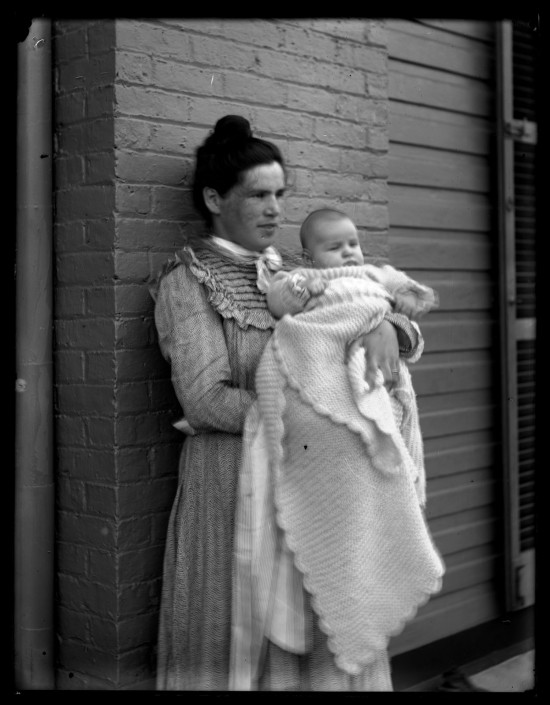 Marriott C. Morris, J.R.M. [Jane Rhoads Morris] & baby, ca. 1900.